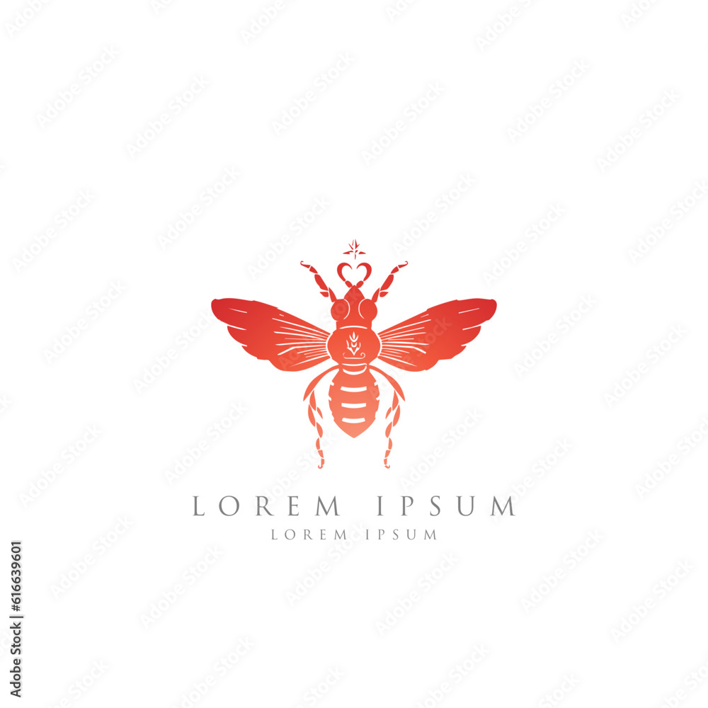 Bee Gradient color logo and white Background. Honey bee logo. Hand drawn engraving style illustrations. Bee logo vector minimalist graphic vector. golden color and others color Bee Gradient color logo and white Background. Honey bee logo. Hand drawn engraving style illustrations. Bee logo vector minimalist graphic vector. golden color and others color