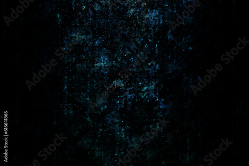 bluish green on black grungy distressed canvas bacground
