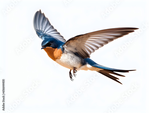 The spirit animal of the swallow is cheerful, resolute, and hopeful. A symbol of love, loyalty and peace. Generative AI.