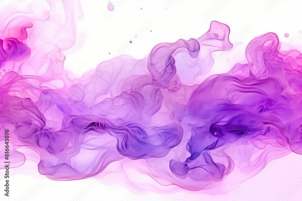 A modern abstract background with flowing lavender ink and smoke. (Illustration, Generative AI)