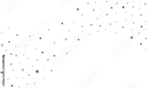 Abstract stars background. Stars pattern. Light silver glitter confetti.