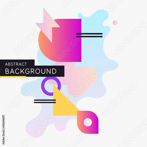 Composition with geometric shapes. Abstract background for design.