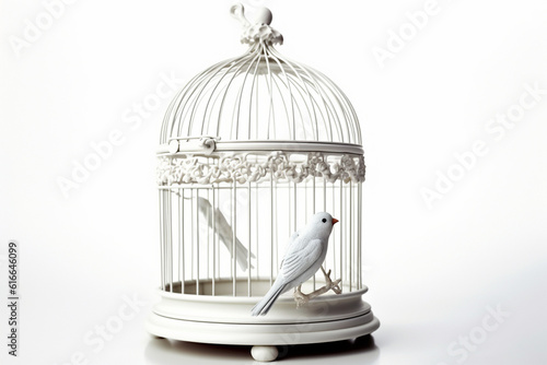 bird cage  white background