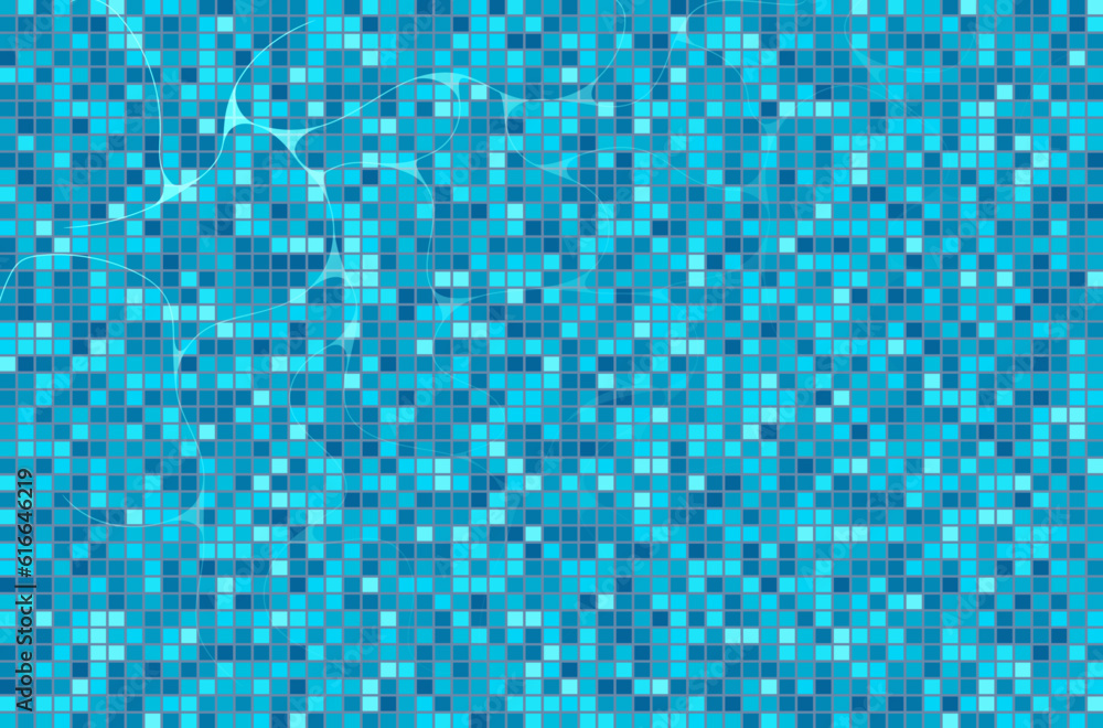 blue tile swimming pool underwater background Stock Vector | Adobe Stock