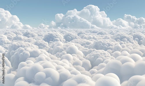  a very large amount of white clouds in the sky with a blue sky in the background. generative ai