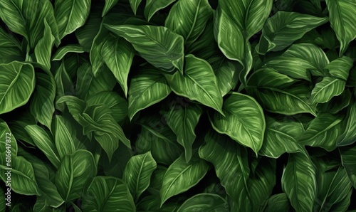  a close up of a green plant with leaves on it.  generative ai © Anna