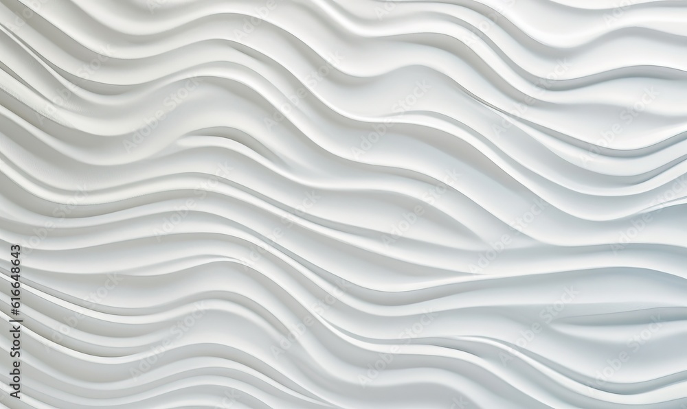 Obraz premium an abstract white background with wavy lines and curves in the center. generative ai