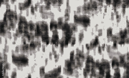 Black gray grey white tones Vector  wild growth tropic summer painting seamless pattern with exotic flower branch silhouette. Trendy florals for textile, wallpaper, bedding, floral design,