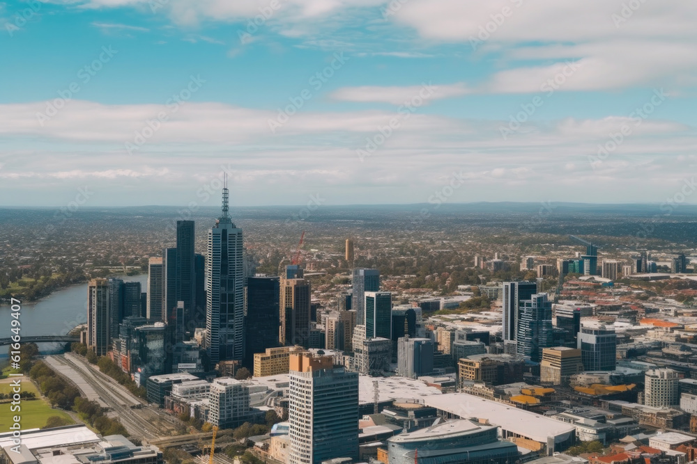City aerial view - Generative AI