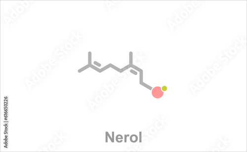 Simplified formula icon of nerol.