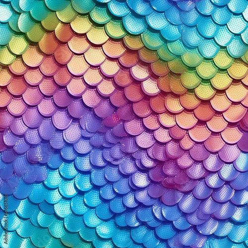 seamless pattern mermaid tail Ai Generative