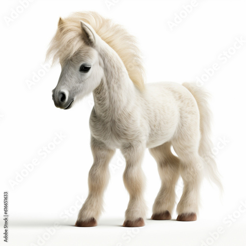 White Foal in white background