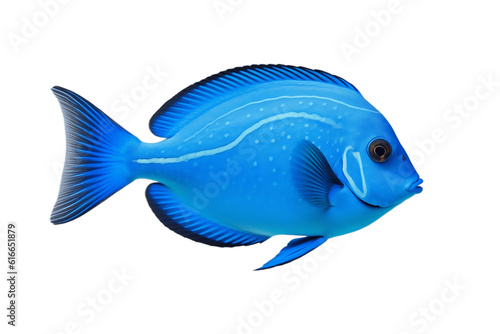 Blue Tang Fish Isolated on a Transparent Background. AI © Usmanify