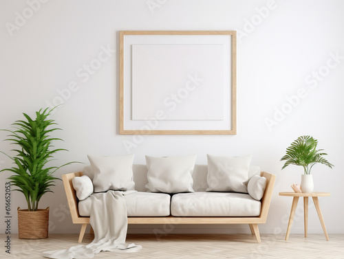 Mock up frame in home interior background Scandinavia , Mockups Design 3D, HD