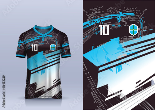 t-shirt sport design template, Soccer jersey mockup for football club.