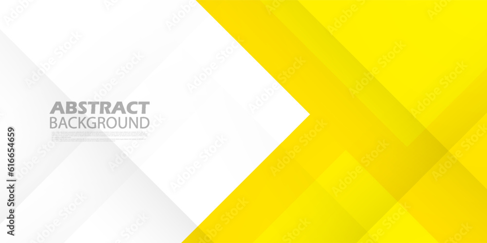 Abstract geometric gradient yellow background with shadow. Yellow modern design on bright white background for poster, banner, and business card . Eps10 vector