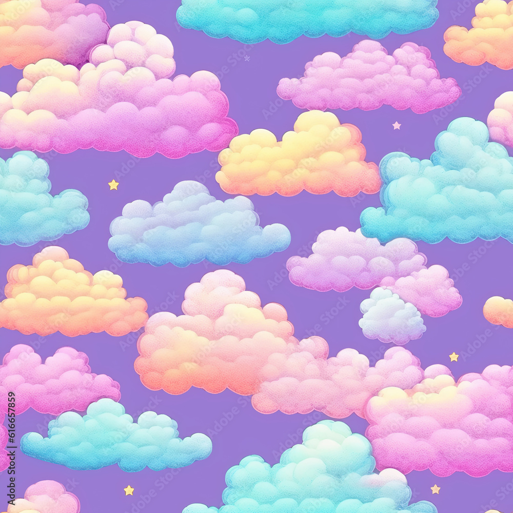 seamless background with clouds ai generative seamless background with clouds ai generative