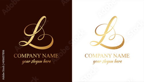 L logo with heart. L letter logo template elements. personal monogram. Vector elegant logo. letter L logo design letter L luxury