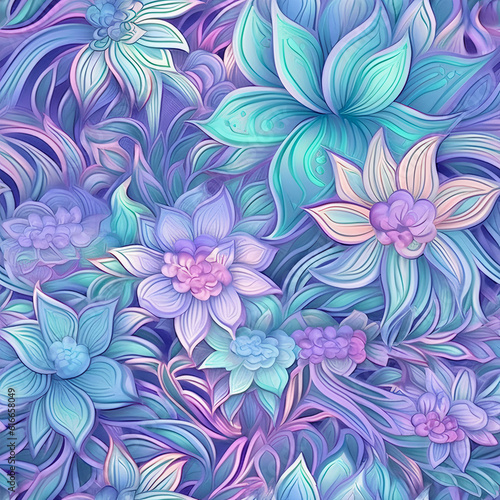 seamless floral background Ai generative