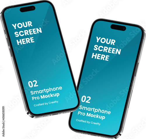 Smartphone Mockup Silver | Fully Editable File, Replaceable Screen, Separated Shadow and Background