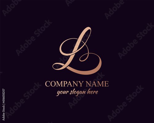 L logo with heart. L letter logo template elements. personal monogram. Vector elegant logo. letter L logo design letter L luxury