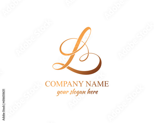 L logo with heart. L letter logo template elements. personal monogram. Vector elegant logo. letter L logo design letter L luxury