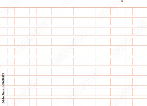  Square paper or manuscript paper