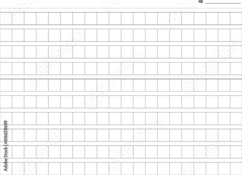  Square paper or manuscript paper