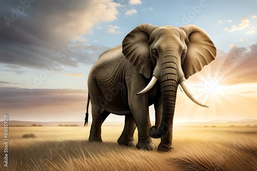 elephant in different backgrounds generated by Ai