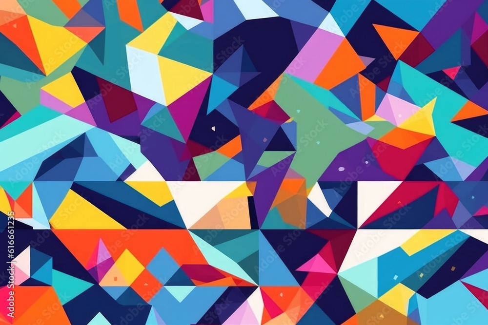 abstract tessellation of geometric shapes and colors, created with generative ai abstract tessellation of geometric shapes and colors, created with generative ai
