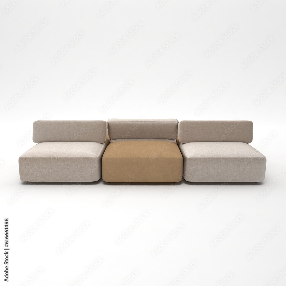 Furniture for modern room interior , Comfortable sofa on white background. Furniture, interior object, stylish sofa, 3d Rendering Furniture for modern room interior , Comfortable sofa on white background. Furniture, interior object, stylish sofa, 3d Rendering