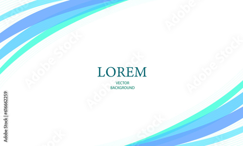 Abstract background with blue wavy lines. Vector illustration for your design
