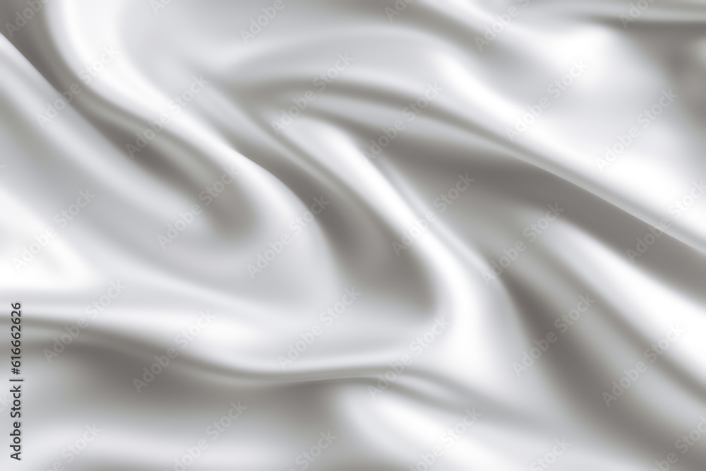Abstract white fabric texture background, soft wave background, Generative AI Abstract white fabric texture background, soft wave background, Generative AI