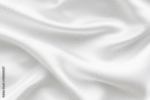 Abstract white fabric texture background, soft wave background, Generative AI