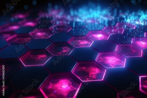 abstract background with hexongon polygon