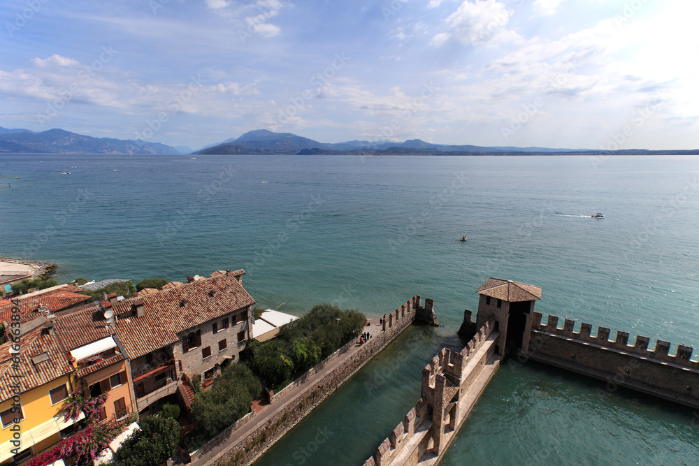 Scaliger Castle in Sirmione, Lago Maggiore, Italy