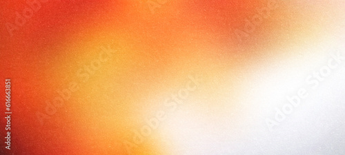 Fotografie, Obraz Orange white gradient background, grainy texture smooth color gradient noise tex