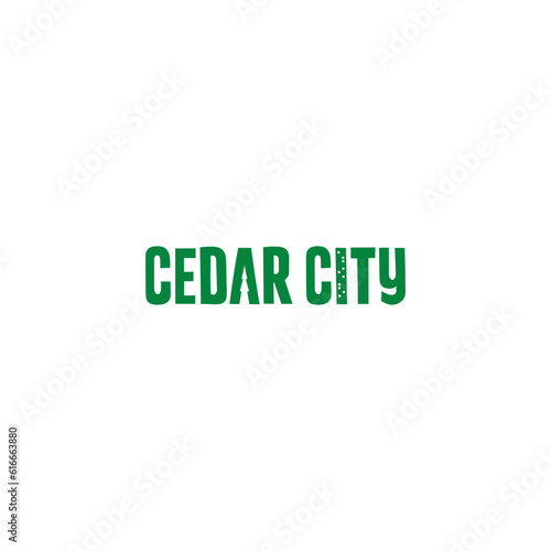Cedar City logo or wordmark design