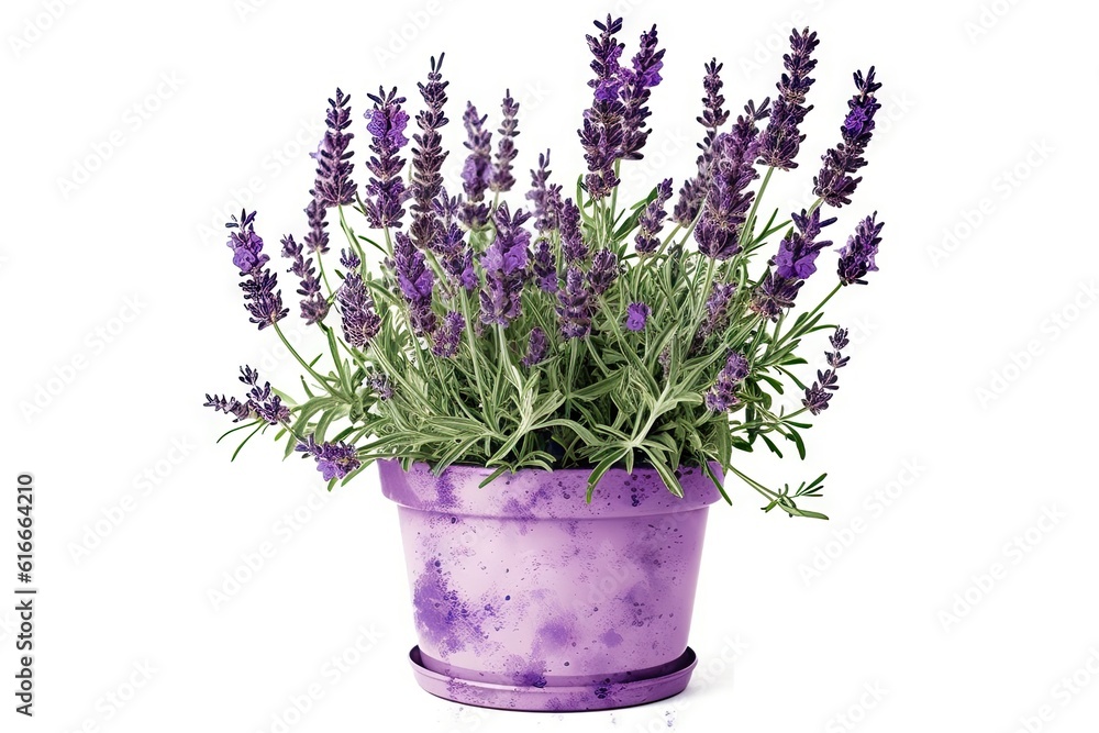 Beautiful Purple Flower Plant in Isolation on a White Background. Generative AI illustrations Beautiful Purple Flower Plant in Isolation on a White Background. Generative AI illustrations