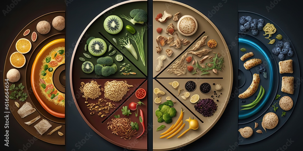 Sample food at each meal Foods with health benefits - Generative AI Sample food at each meal Foods with health benefits - Generative AI
