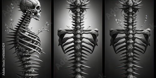 An x-ray image of the spine - Generative AI