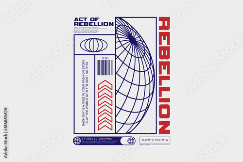 Streetwear tshirt graphic design modern style