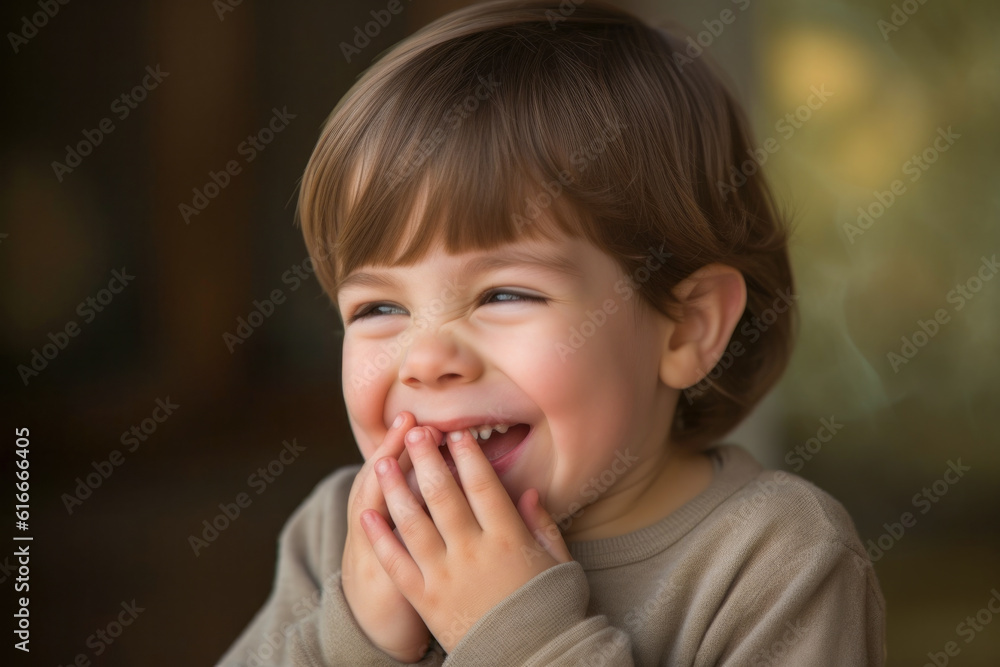 Happy children outdoor activity - Generative AI Happy children outdoor activity - Generative AI