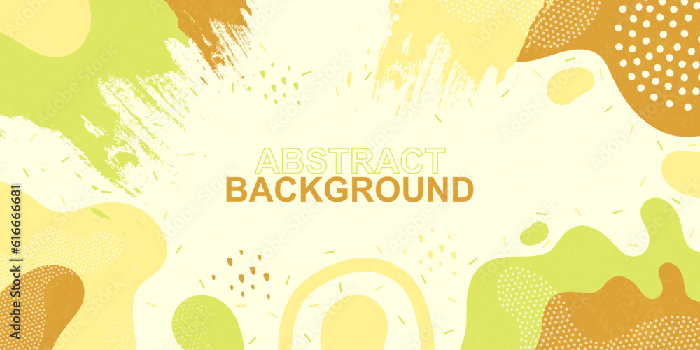 Fototapeta premium Abstract background. Color wave template presentation design with color line and dots.
