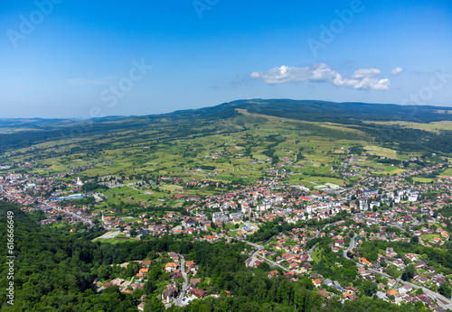 The city of Sovata in Mures county - Romania seen from above