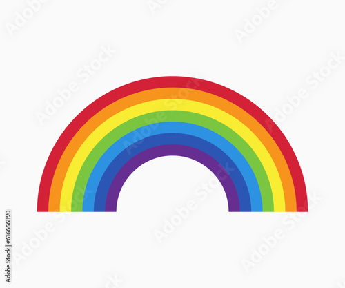 Rainbow vector icon. Colorful rainbow icon