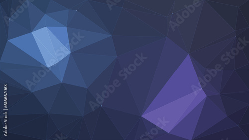 Blue Purple Dark Abstract triangle low poly pattern with same tone line mesh and connected dots, polygonal geometric color, Technology concept background, Vector for Web, Mobile Interfaces or Print