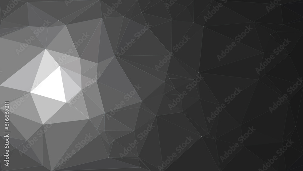 Grey Tone Abstract triangle low poly pattern with same tone line mesh and connected dots, polygonal geometric color, Technology concept background, Vector for Web, Mobile Interfaces or Print