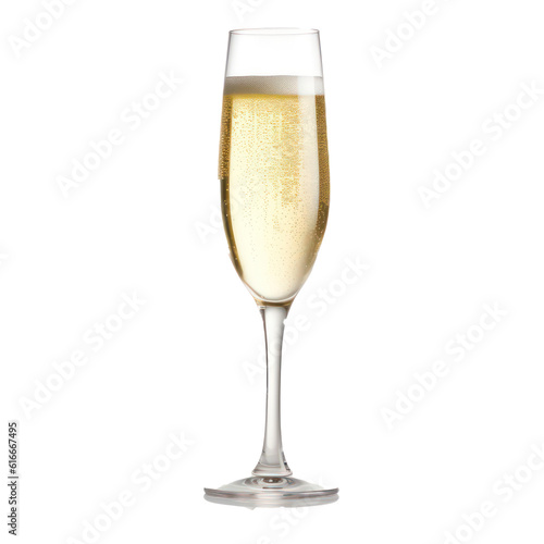 Fotografija Champagne flute isolated on transparent background