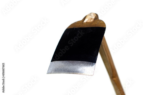 Canvas Print Metal hoe isolated on white background